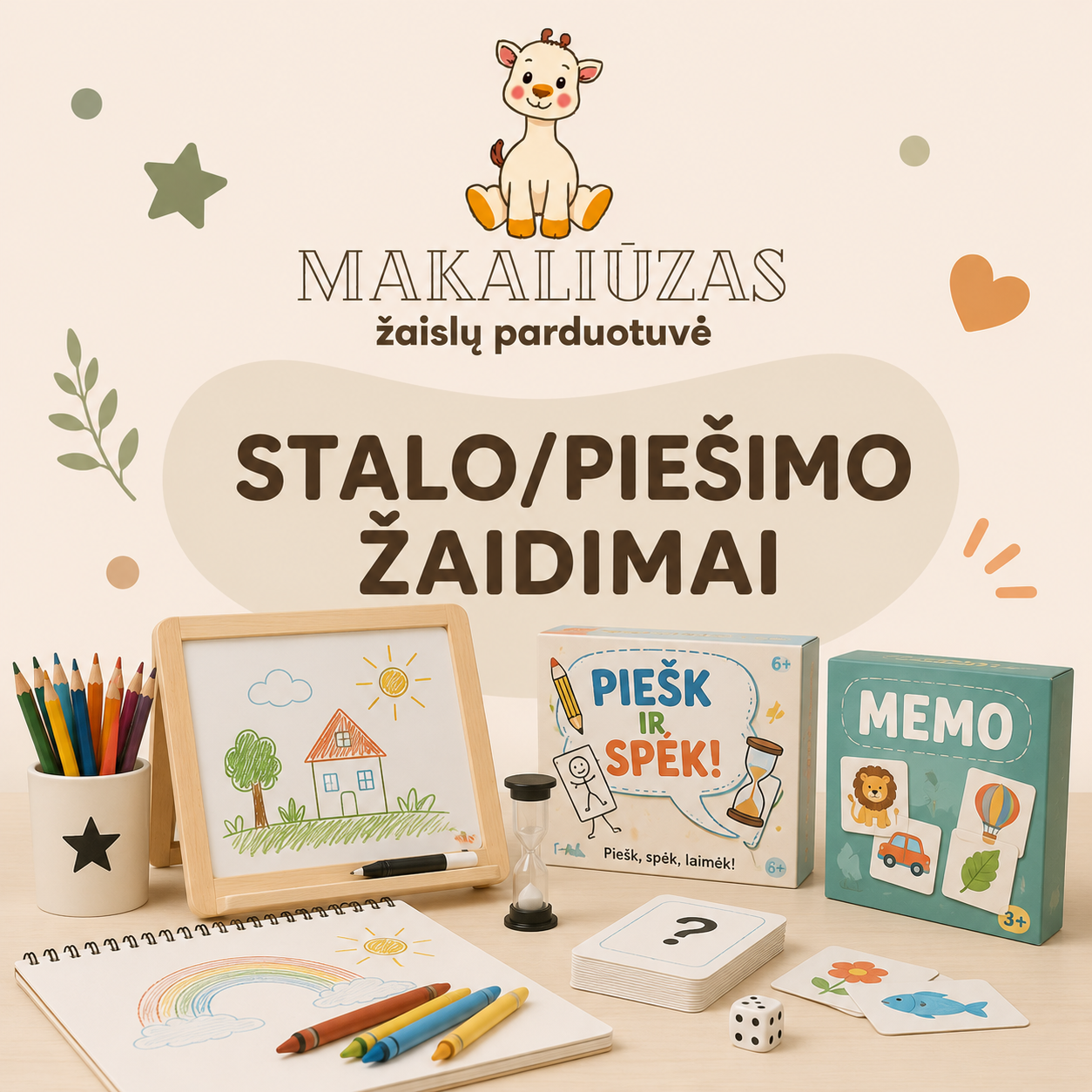 Stalo/piešimo žaidimai