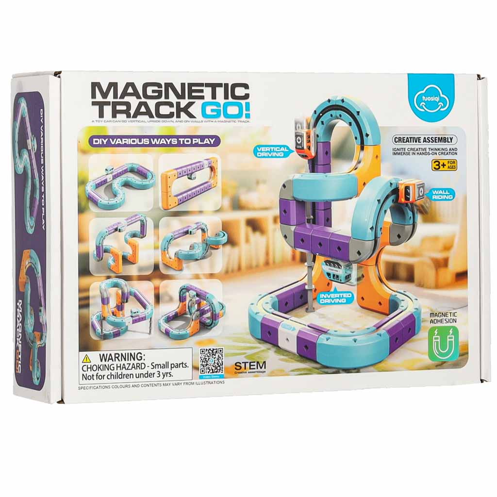 Magnetinė konstruktoriaus trasa su automobiliu – 54 det.