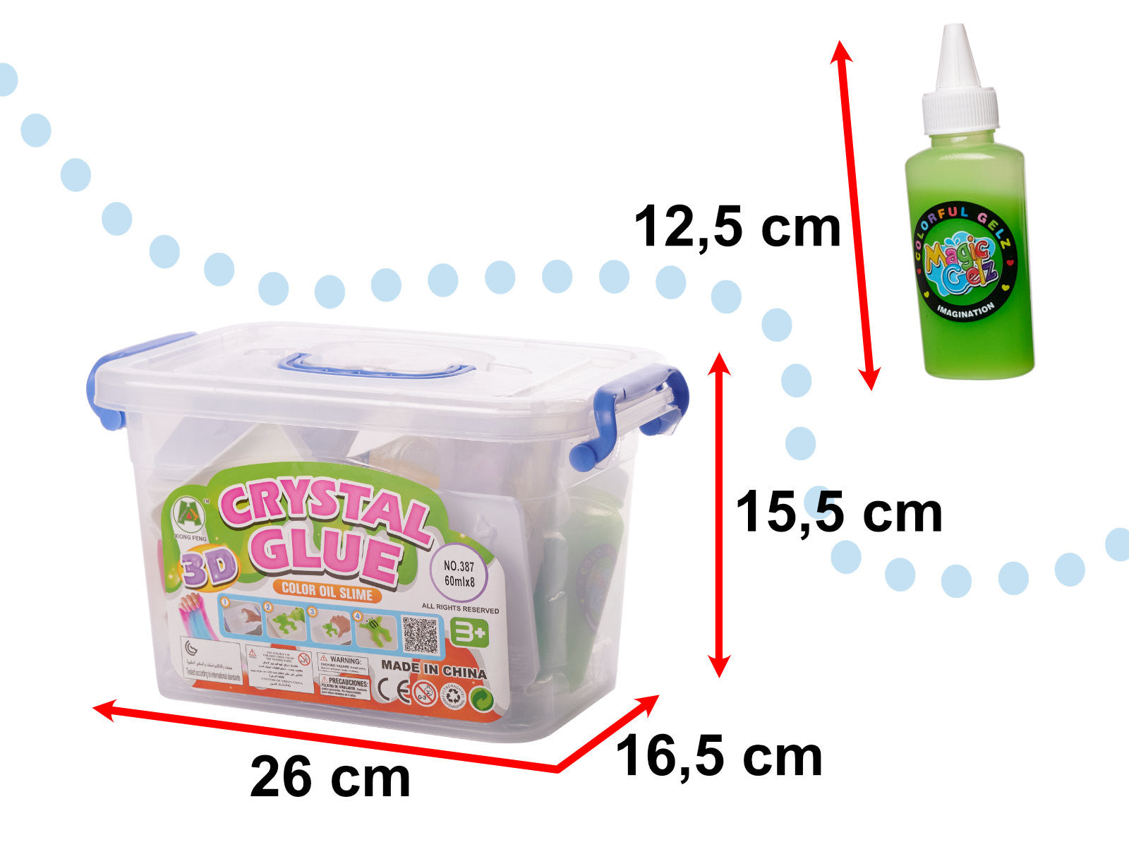 Magiškų 3D figūrėlių kūrimo rinkinys „Magic Glue“