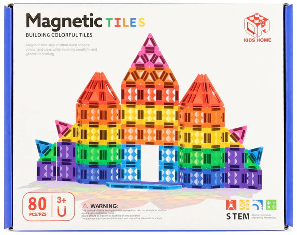 Magnetinis konstruktorius „Magnetic Tiles“, 80 det.