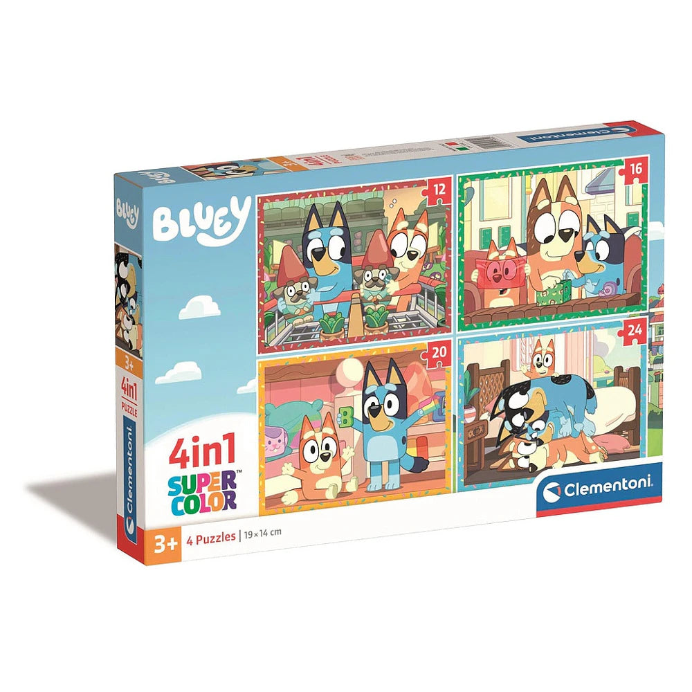 Dėlionių rinkinys „Bluey“ 4 viename, Clementoni