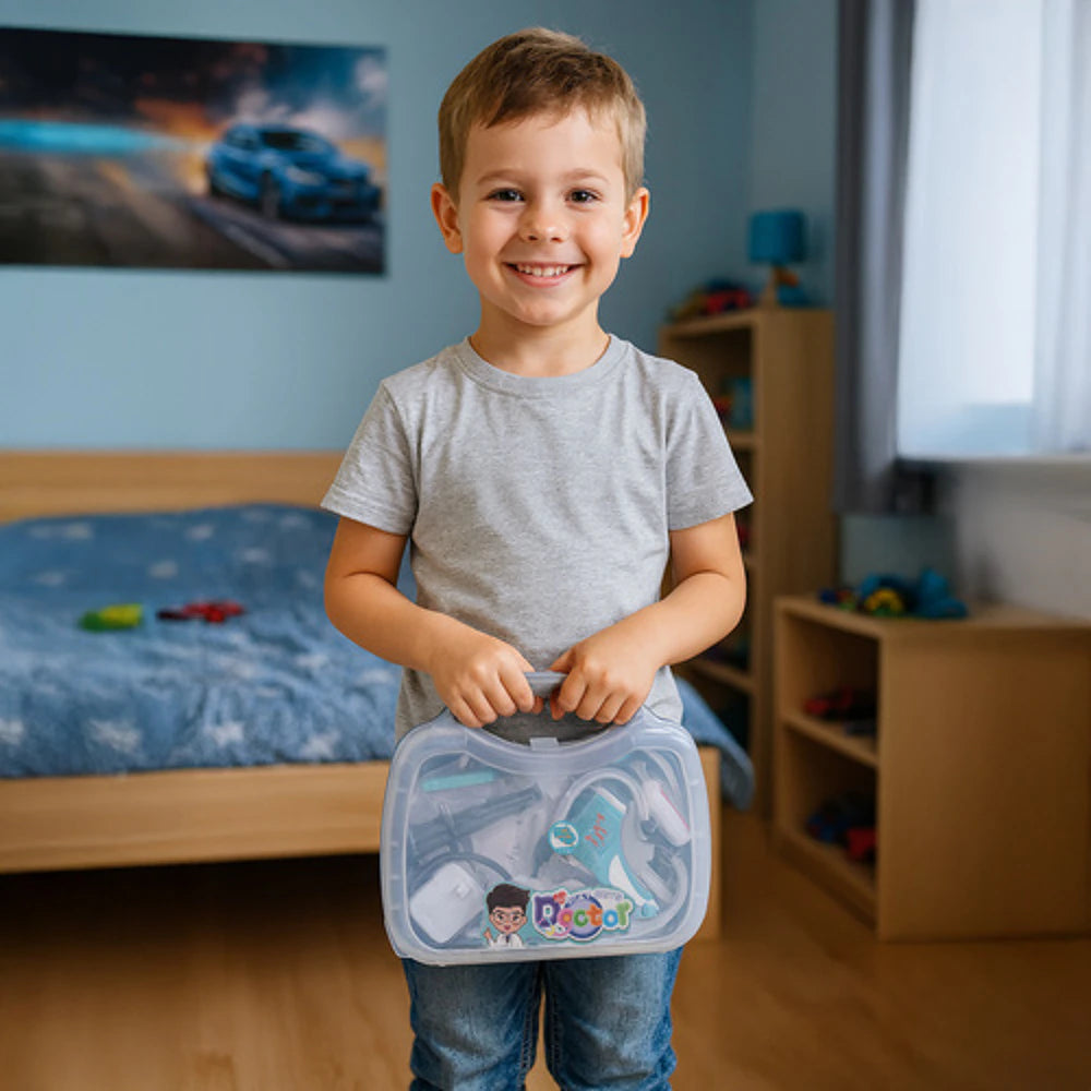 Vaikiškas gydytojo rinkinys lagaminėlyje – 13 dalių