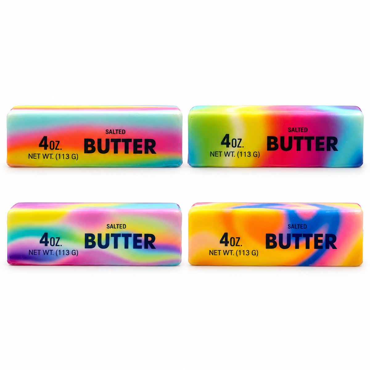 Minkštas spaudomas žaislas „Rainbow Butter“, 14 cm