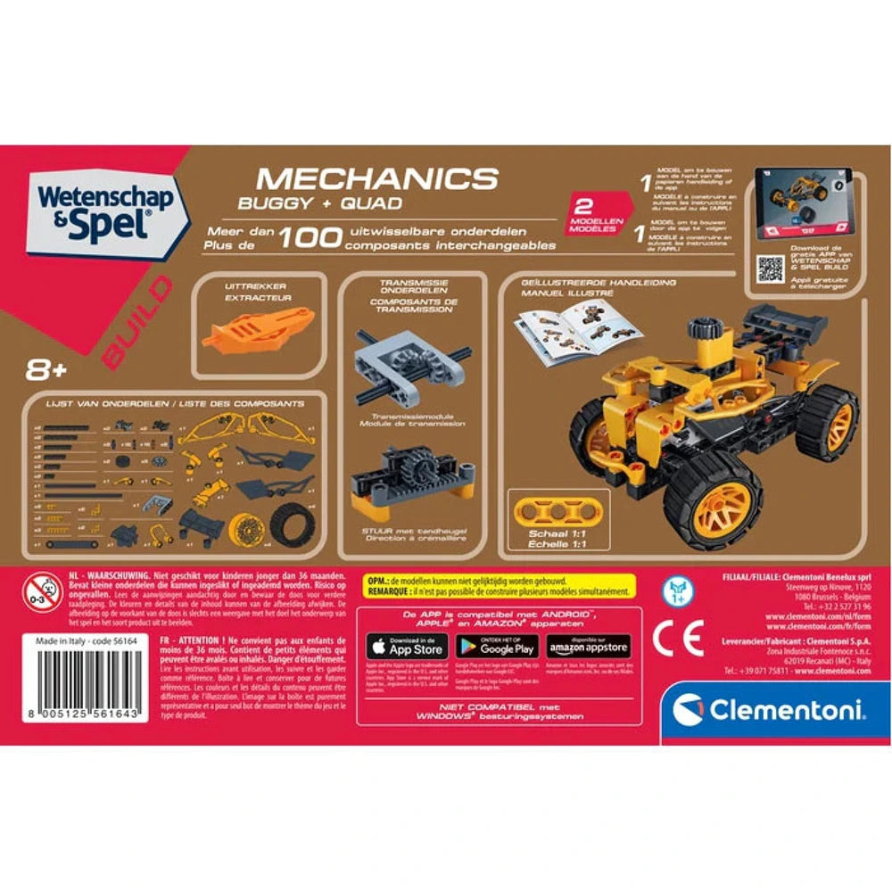 Clementoni „Mechanics Buggy & Quad“ STEM konstruktorius vaikams 8+
