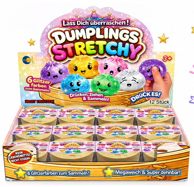 Tamprus antistresinis žaislas „Dumplings Stretchy“ – 5,3 cm